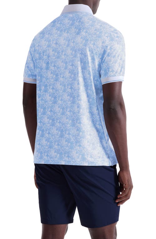 Bugatchi Three-button Performance Polo In Blue