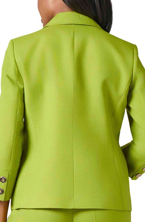KASPER KASPER ONE BUTTON LINEN BLEND BLAZER