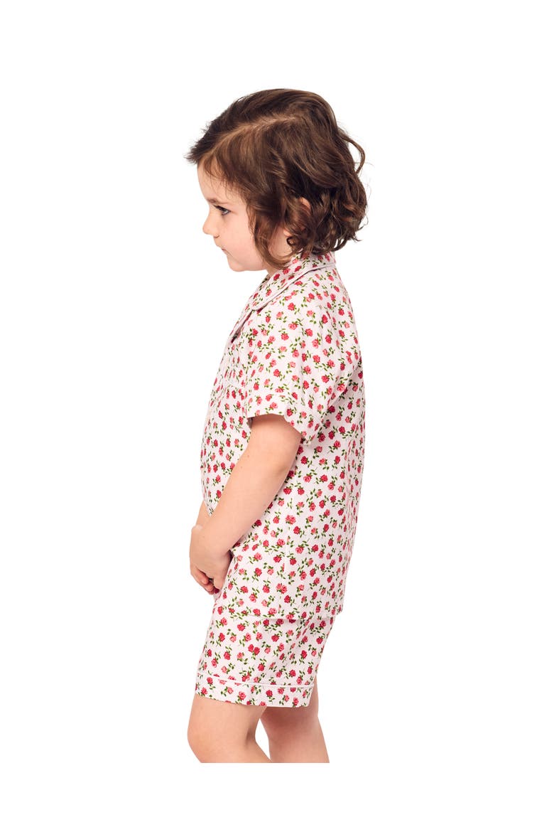 Kids' Floral Print Two-Piece Short Pajamas, Alternate, color, PINK