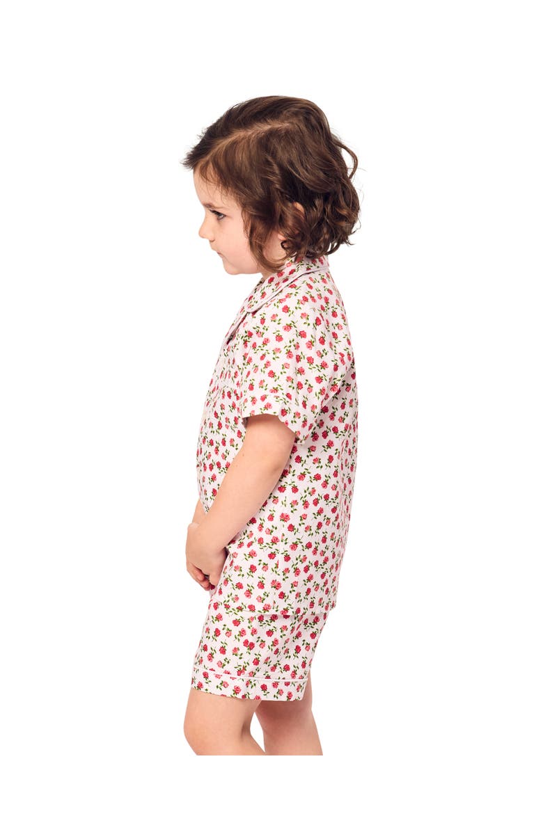 Petite Plume Kids' Floral Print Two-Piece Short Pajamas, Alternate, color, 