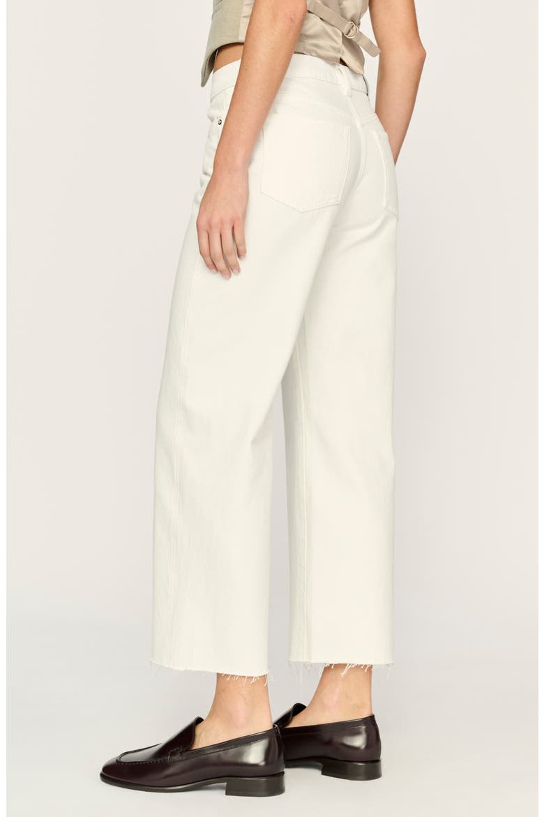 Drue Raw Hem Ankle Wide Leg Jeans, Alternate, color, WHITE