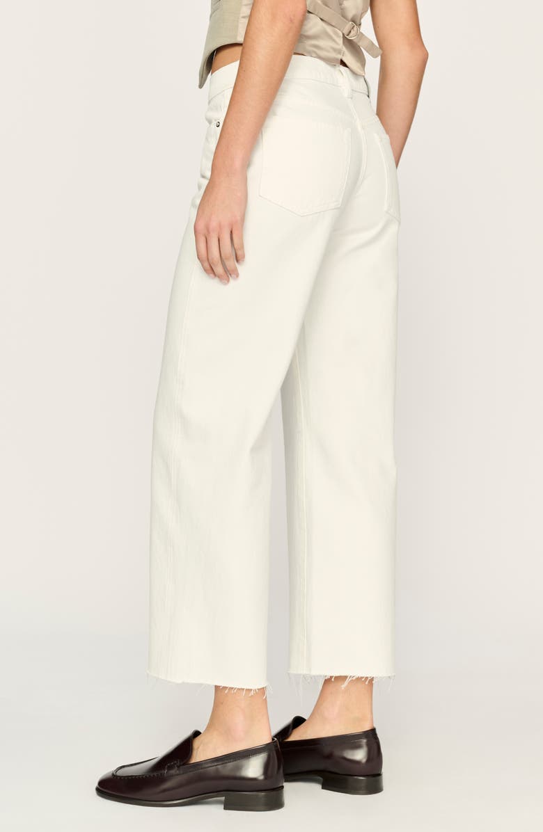 DL1961 Drue Raw Hem Low Rise Ankle Wide Leg Jeans, Alternate, color, White