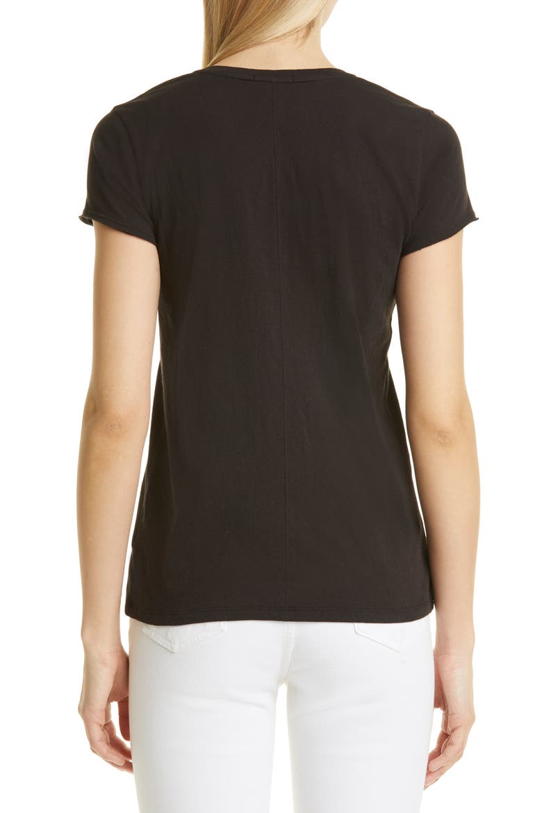 V-Neck T-Shirt, Alternate, color, BLACK