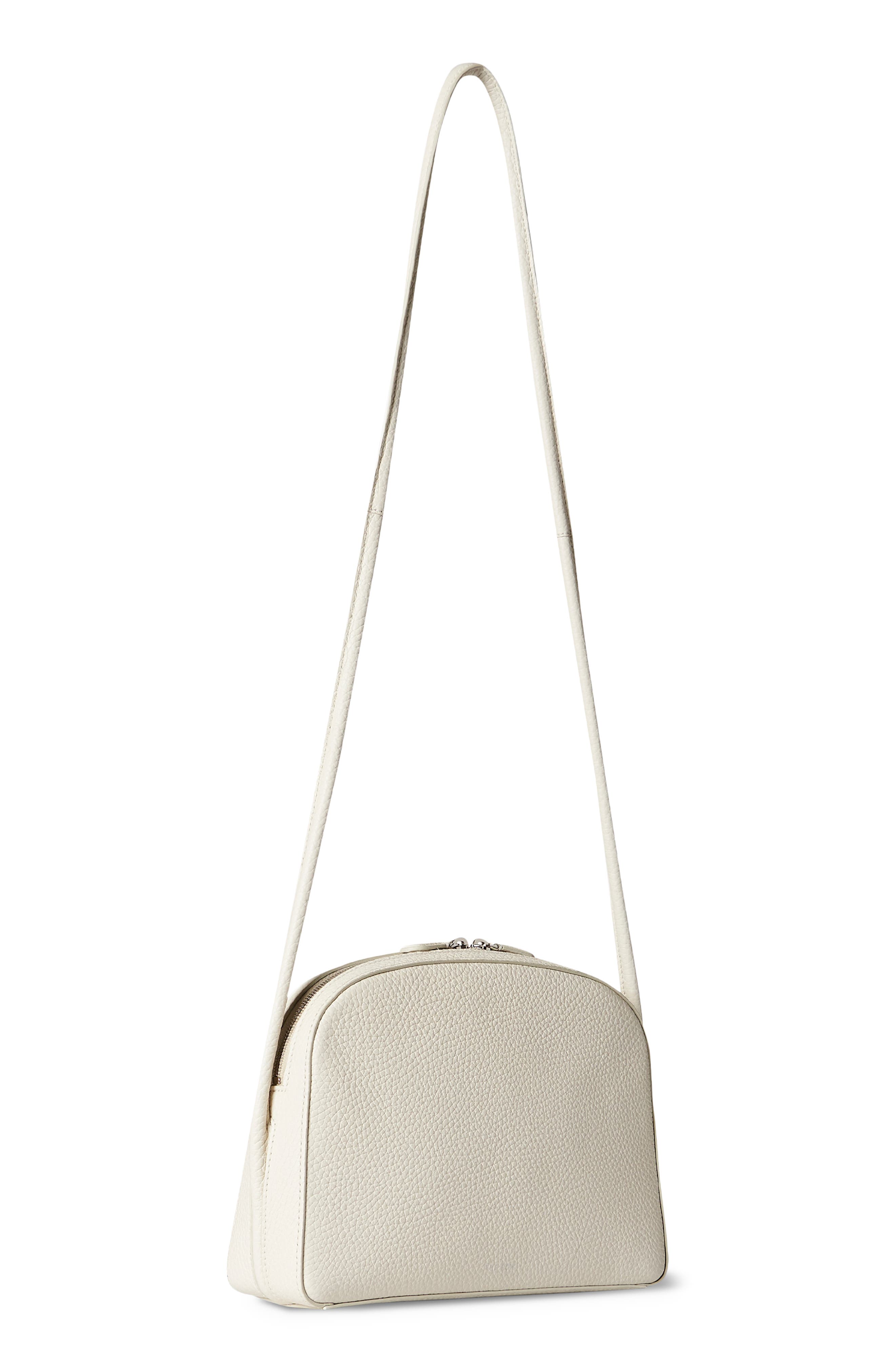 Single Mignon Leather Crossbody Bag, Alternate, color, IVORY