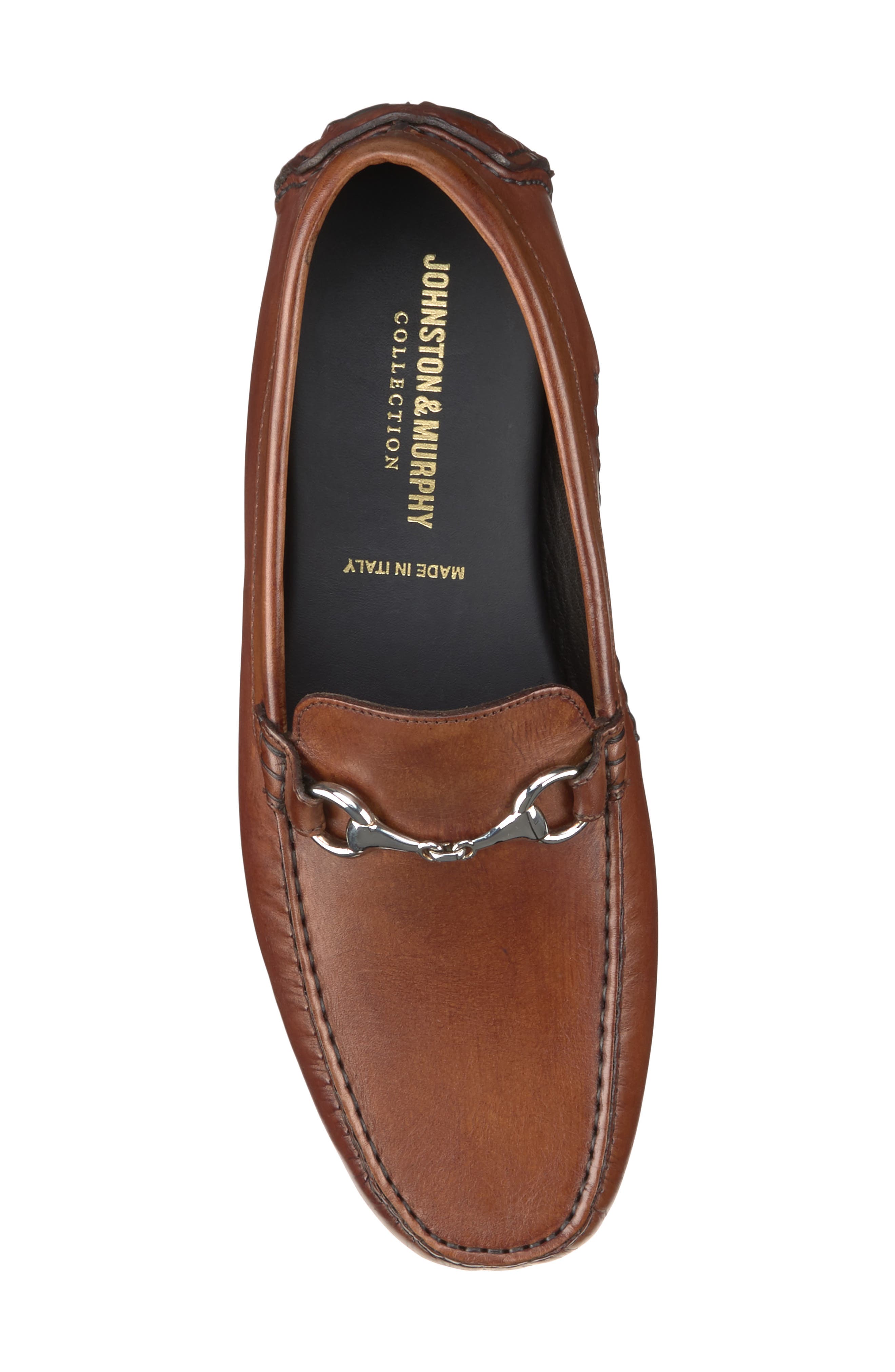 Johnston & Murphy Dayton Bit Driving Loafer, Alternate, color, Brown Italian Calfskin