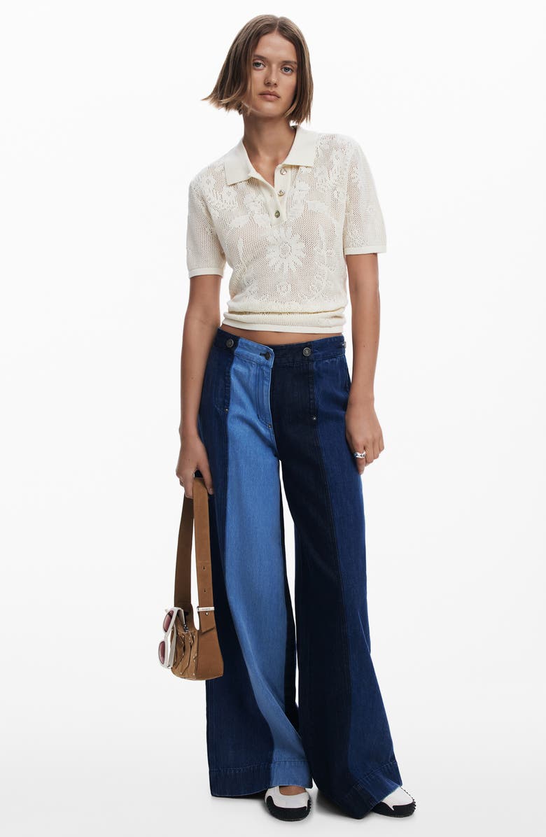 Desigual Openstitch Short Sleeve Polo, Alternate, color,