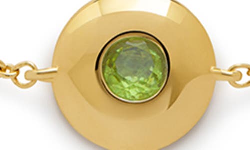 Monica Vinader Bezel Birthstone Station Bracelet In Gold