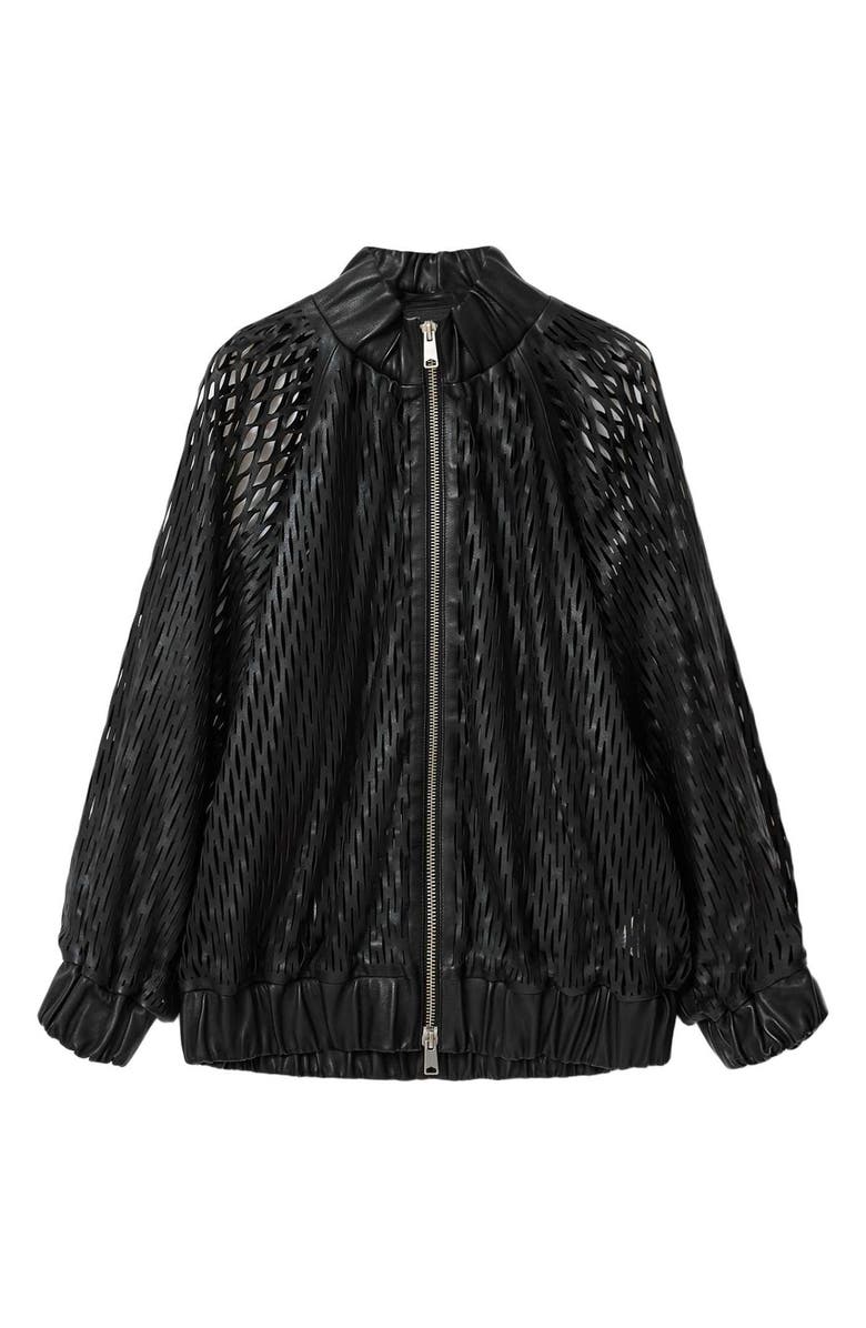 AllSaints Dual Leather Bomber Jacket, Alternate, color, 