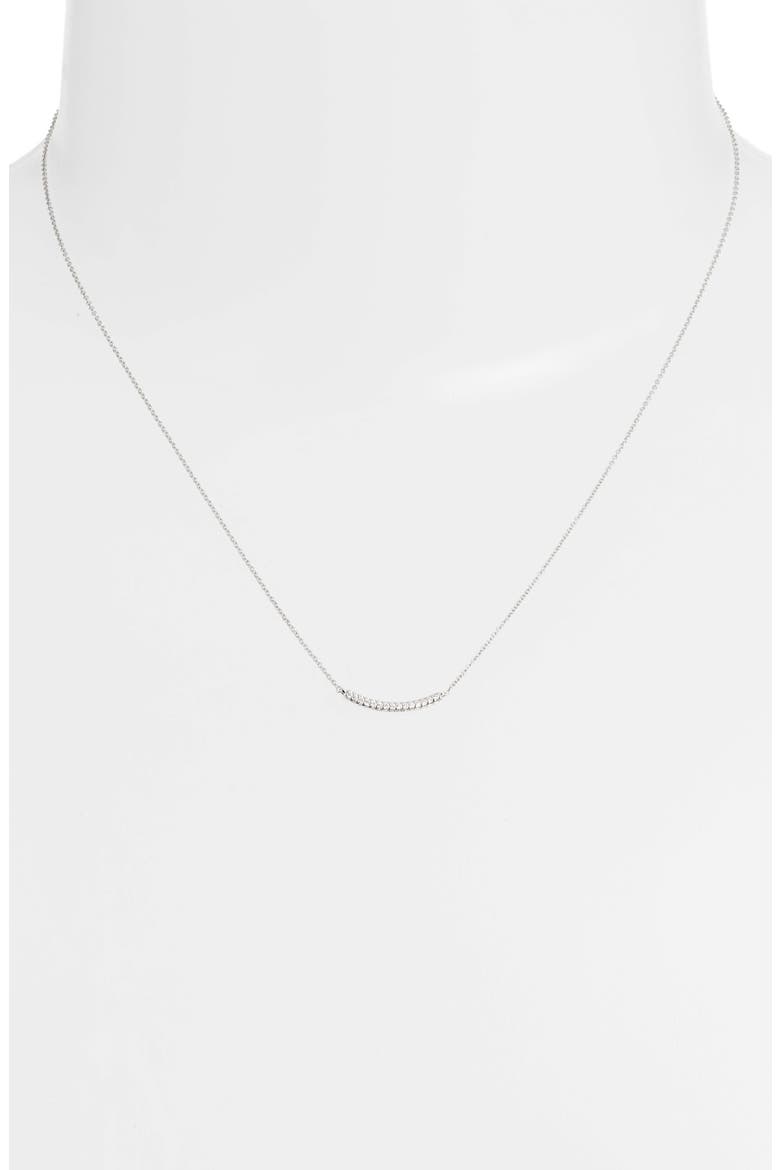 Ava Bea Diamond Bar Necklace, Alternate, color, WHITE GOLD/ DIAMOND