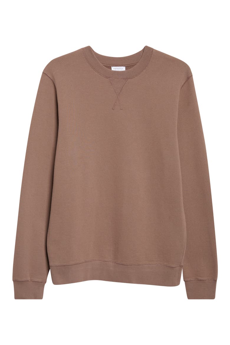 French Terry Sweatshirt, Alternate, color, DARK CEDAR