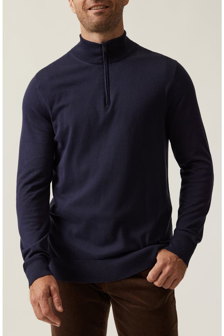 Quarter Zip Sweater, Main, color, NAVY