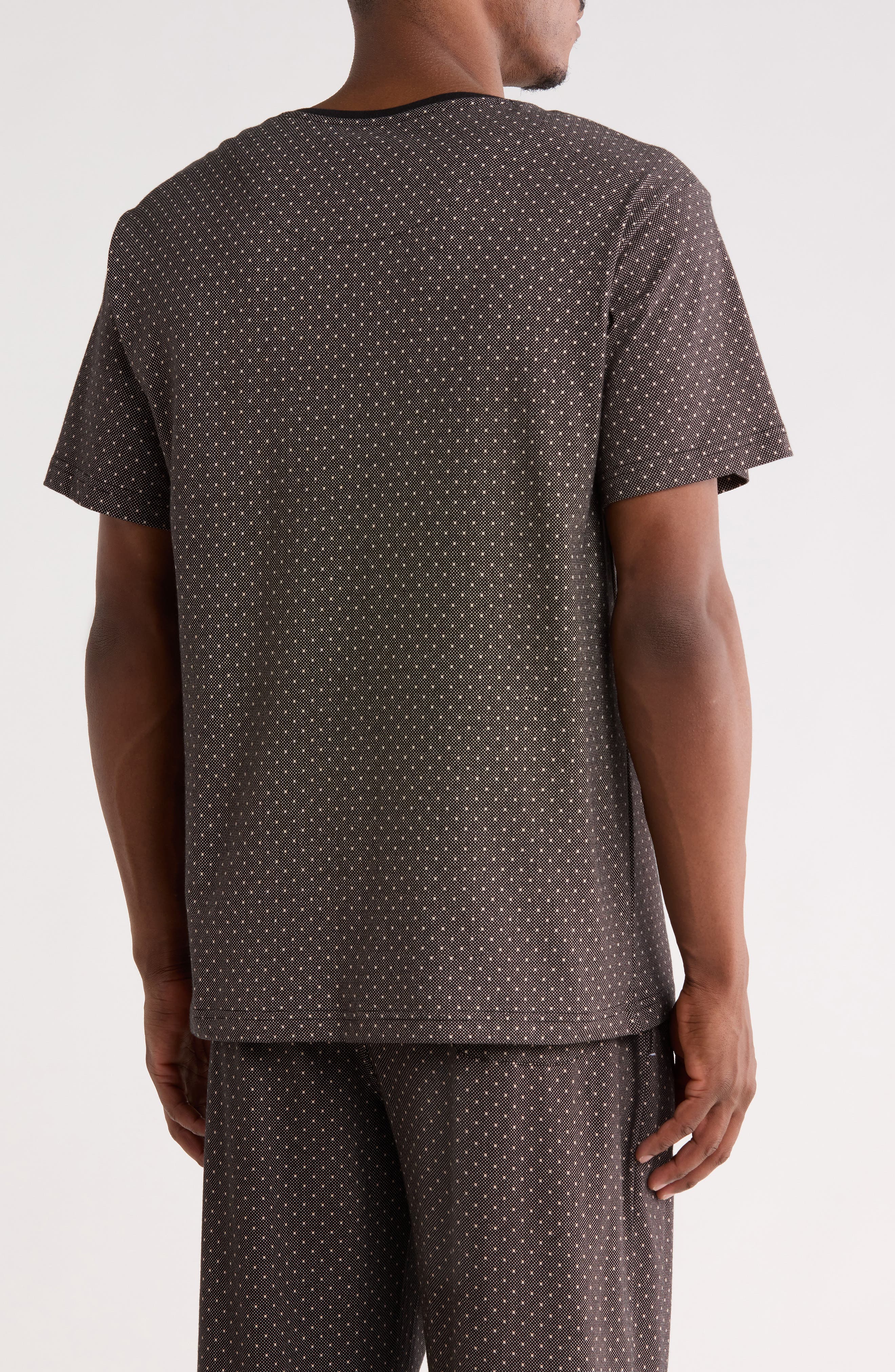 Majestic International Short Sleeve Cotton Henley