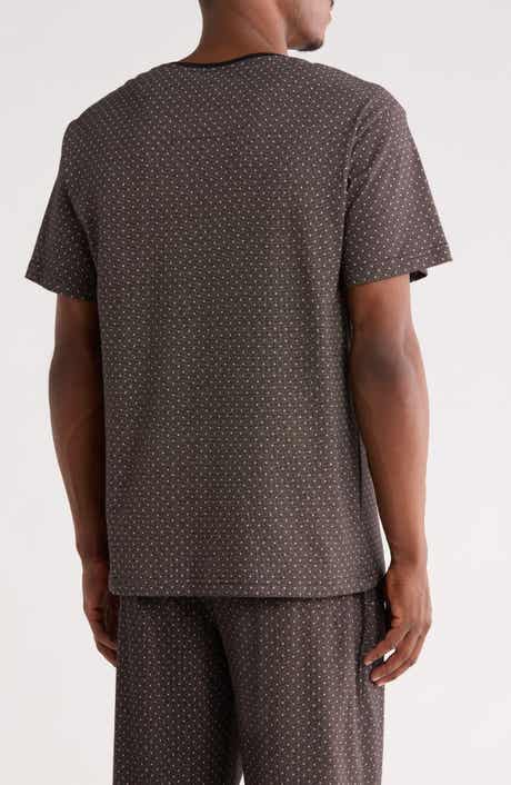 Majestic International Short Sleeve Cotton Henley