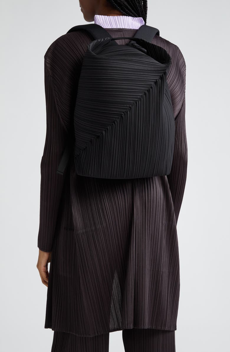 Pleats Please Issey Miyake Diagonal Pleats Backpack, Alternate, color,