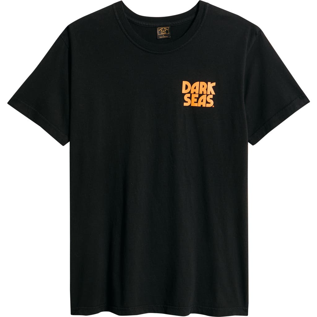 Dark Seas Trail King Cotton Graphic T-shirt In Black