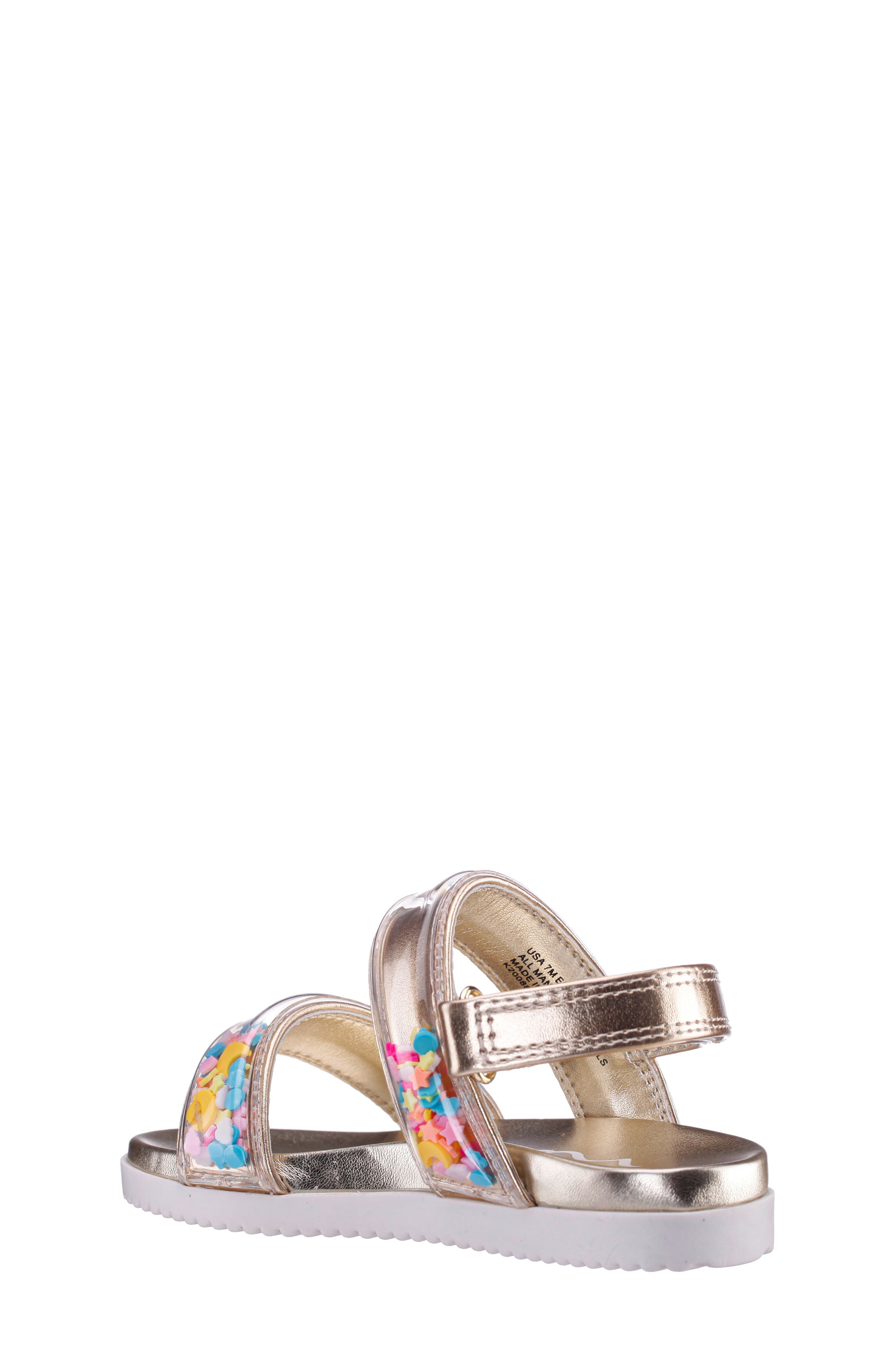 Kids' Yorky Sandal, Alternate, color, LIGHT GOLD METALLIC