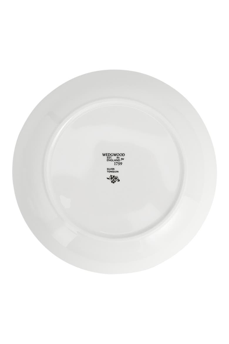 Silver Tonquin Bone China Deep Plate, Alternate, color, SILVER