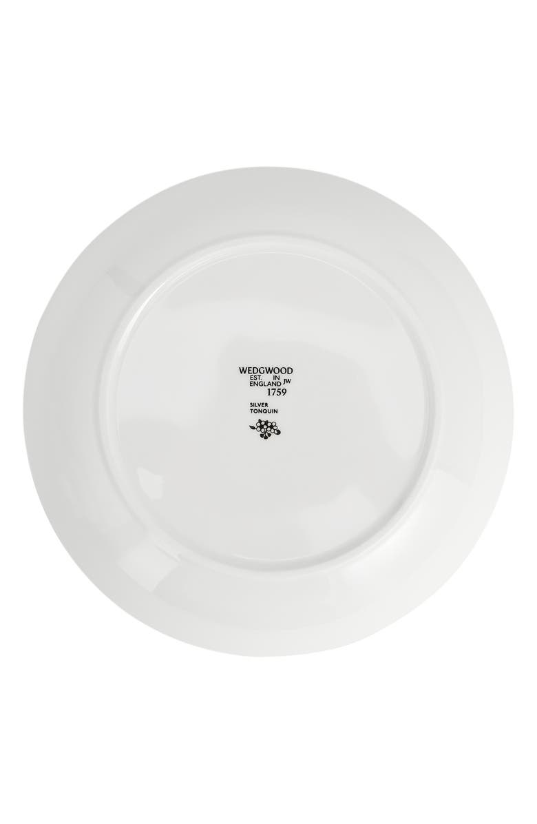 Wedgwood Silver Tonquin Bone China Deep Plate, Alternate, color, Silver