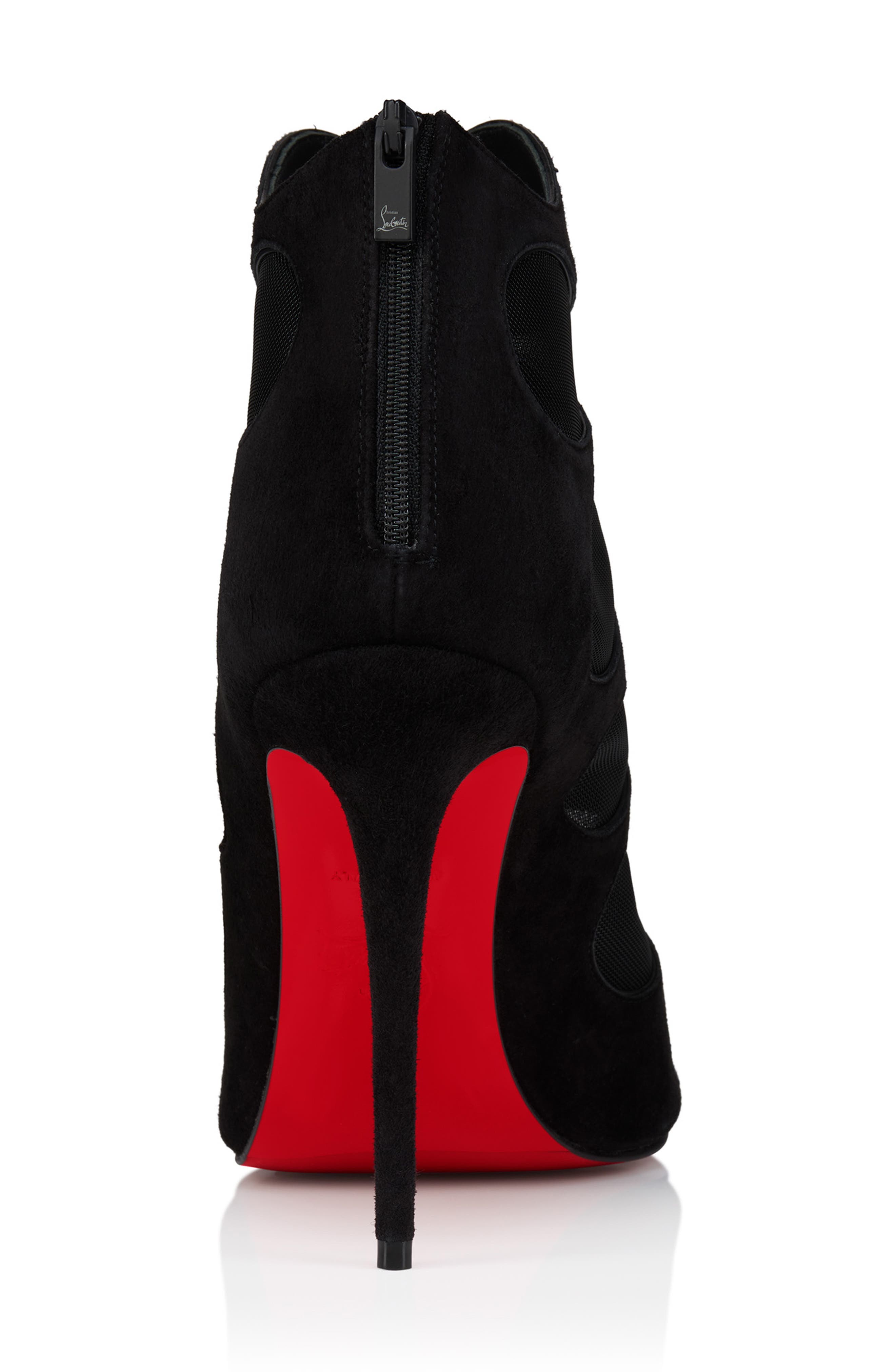 Christian Louboutin Circus Max Pointed Toe Bootie, Alternate, color, B439 Black/ Lin Black