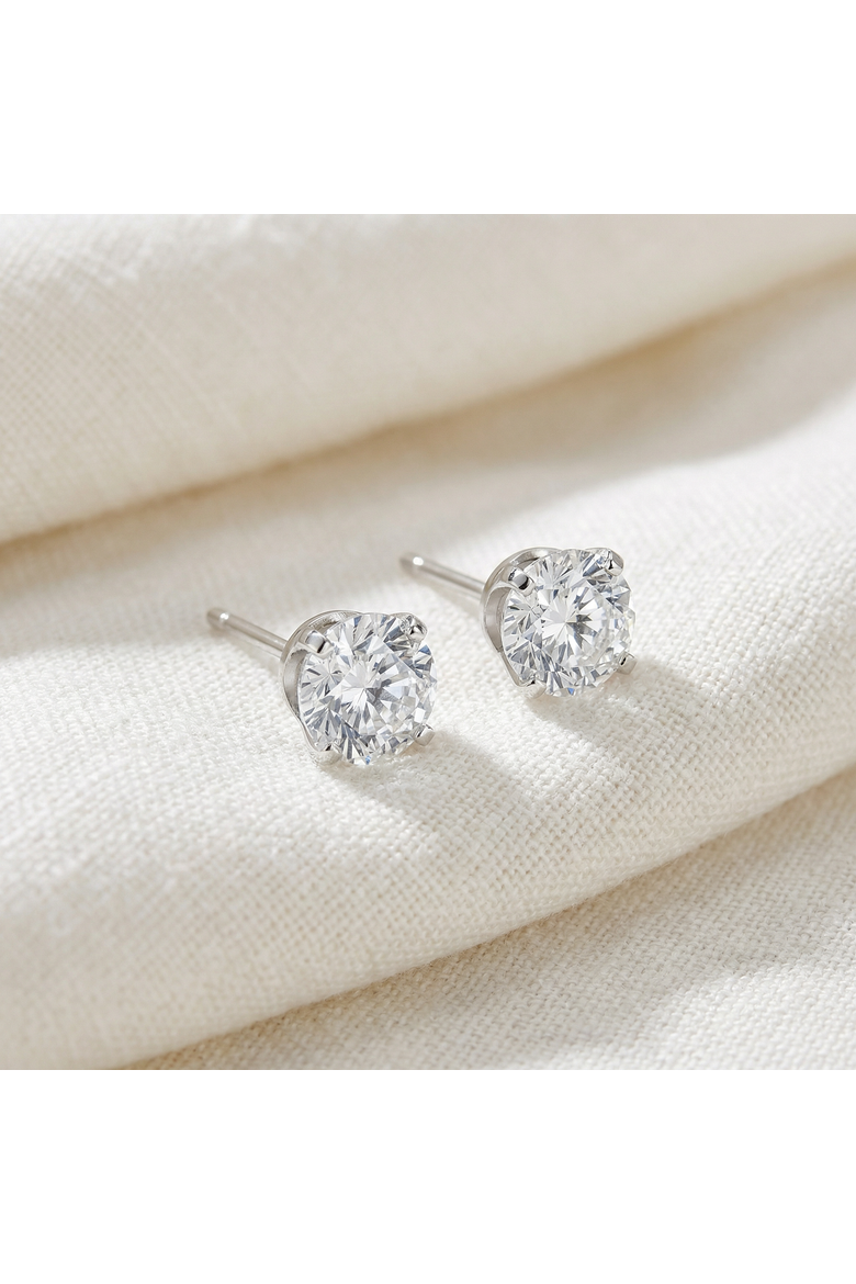 1 Carat (ctw) Diamond Studs in 14k or Gold Lab Grown, Alternate, color, 14k Yellow Gold