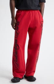 Balenciaga Embroidered Baggy Fleece Pants