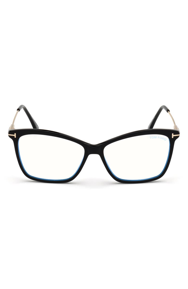 TOM FORD 56mm Blue Light Blocking Glasses, Main, color, 