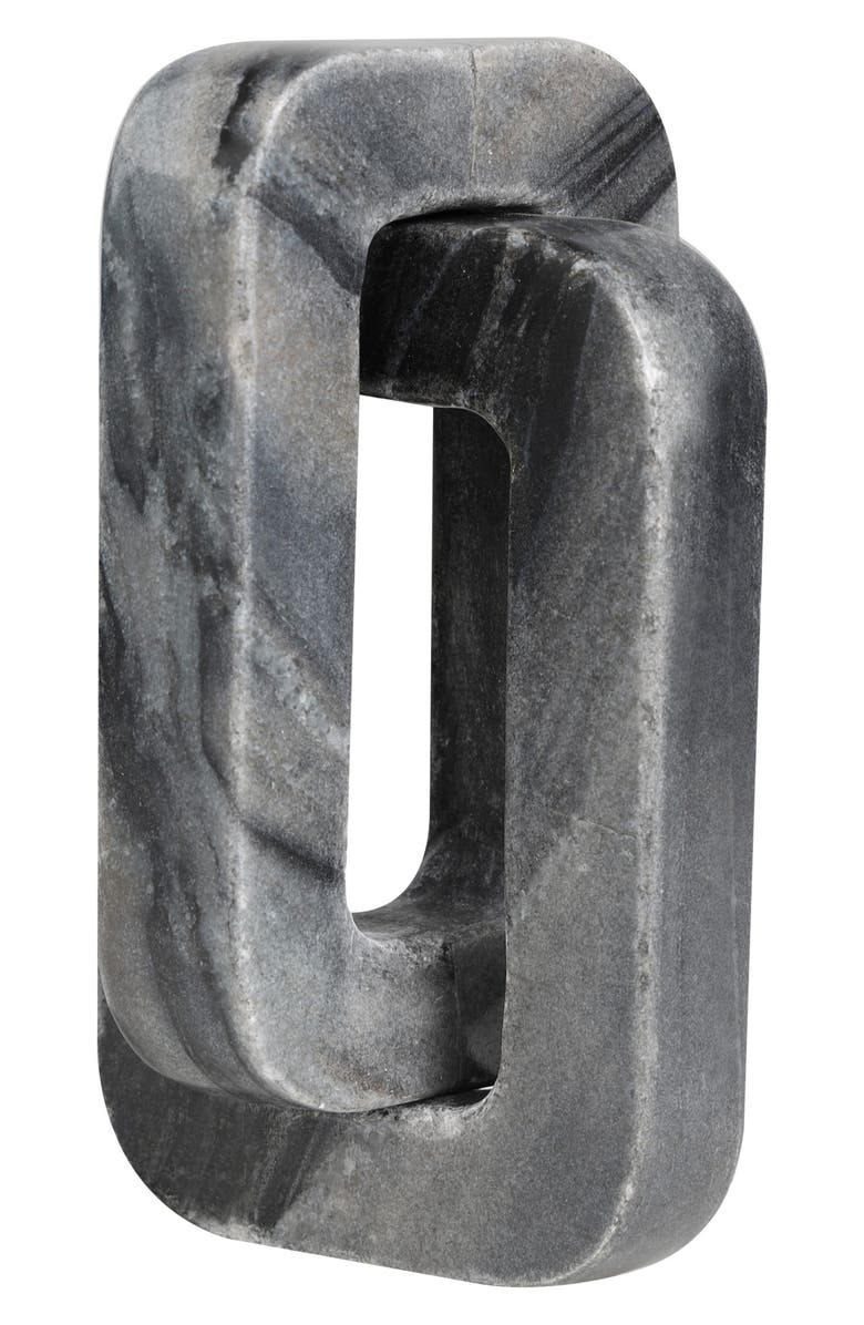 VIVIAN LUNE HOME Marble Chain Sculpture, Main, color, Grey
