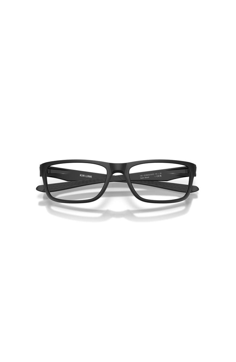 Oakley 51mm Rectangle optical glasses, Alternate, color, Black
