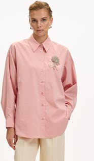 Exquise Jaelyn Embellished Long Sleeve Shirt