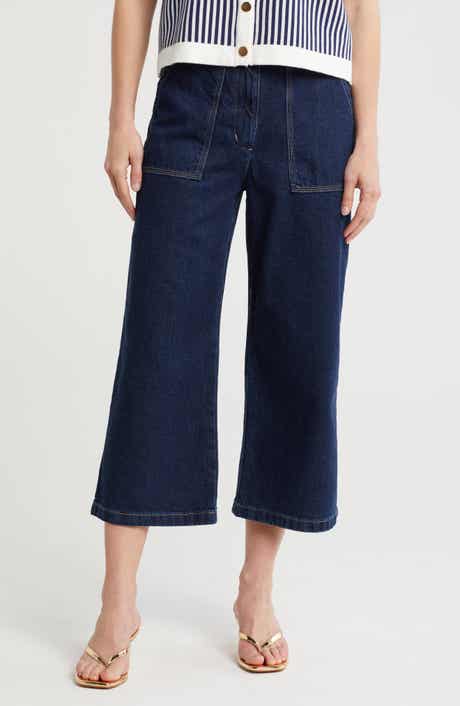 INDUSTRY REPUBLIC CLOTHING Utility Pocket Crop Wide Leg Pants