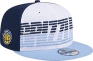 New Era Men's New Era White/Light Blue Memphis Grizzlies Throwback Gradient Tech Font 9FIFTY Snapback Hat