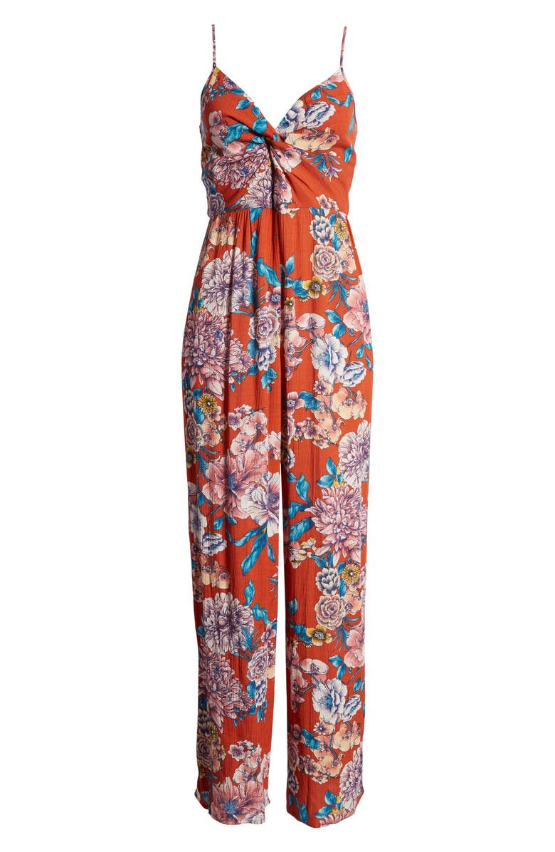 Band of Gypsies Dahlia Print Jumpsuit, Alternate, color, 