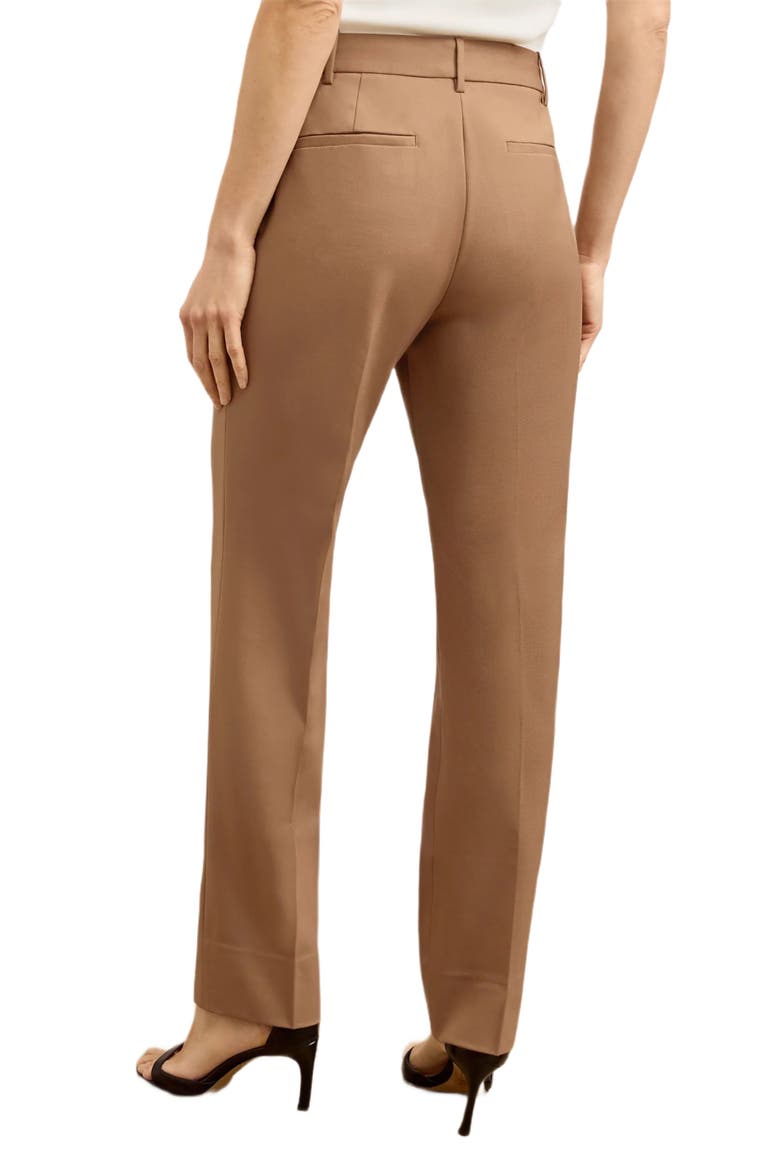 Smith Italian Wool Twill Straight Trouser, Alternate, color, Saddle