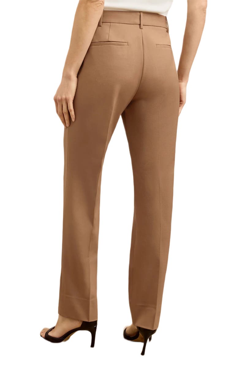 M.M.LaFleur Smith Italian Wool Twill Straight Trouser, Alternate, color, Saddle