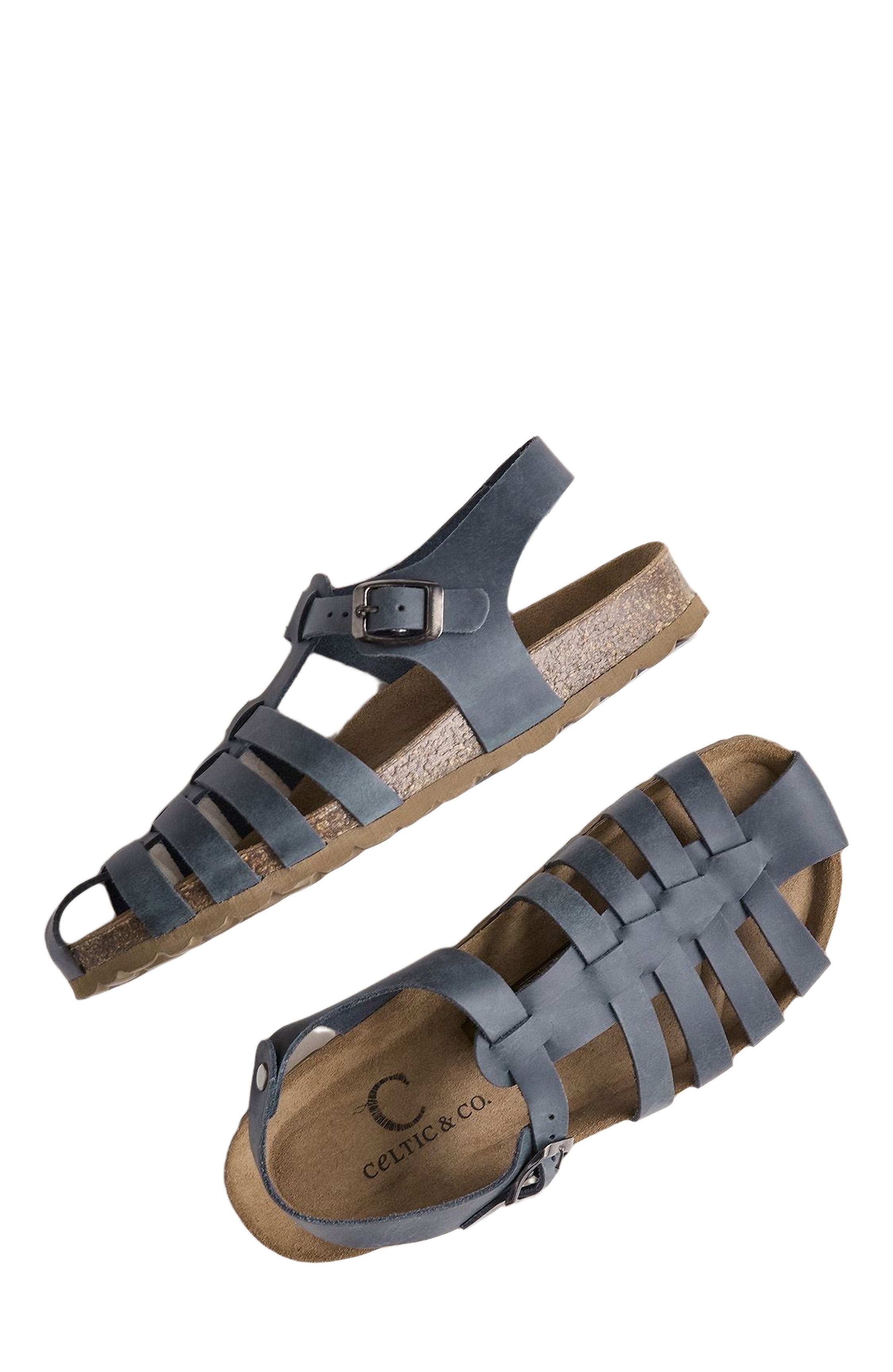Celtic & Co. Fisherman's Sandal, Alternate, color, Navy