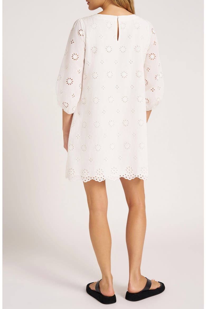 Ona Eyelet Shift Dress, Alternate, color, VELLUM