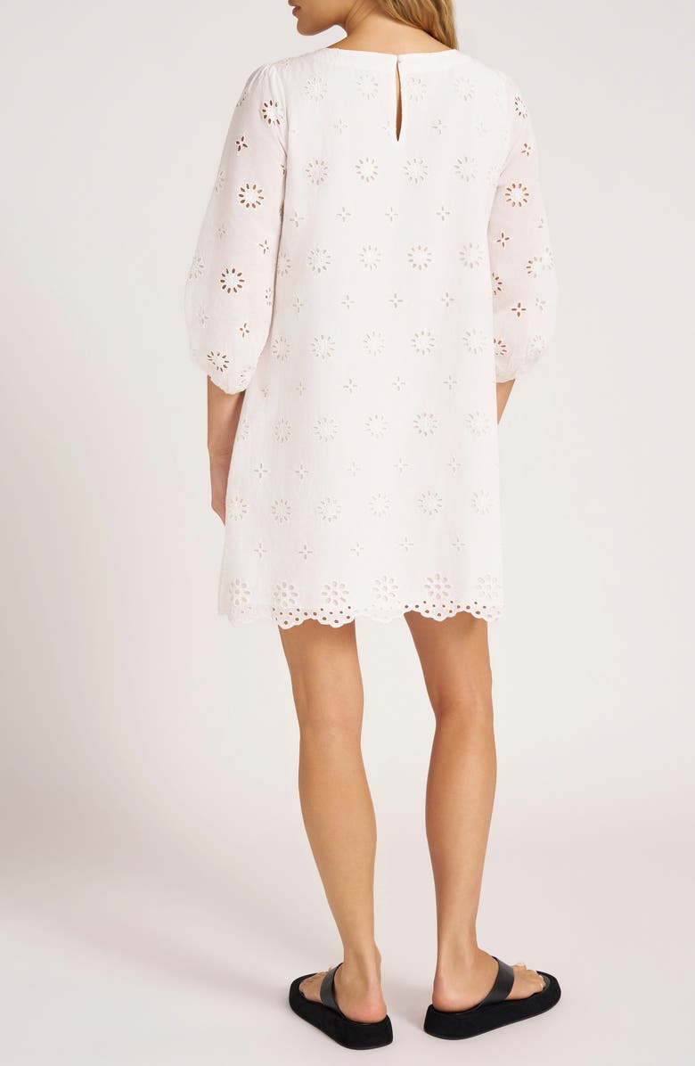 matty m. Ona Eyelet Shift Dress, Alternate, color, Vellum