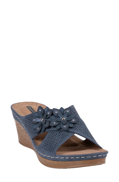 Nylie Platform Wedge Slide Sandal (Women)