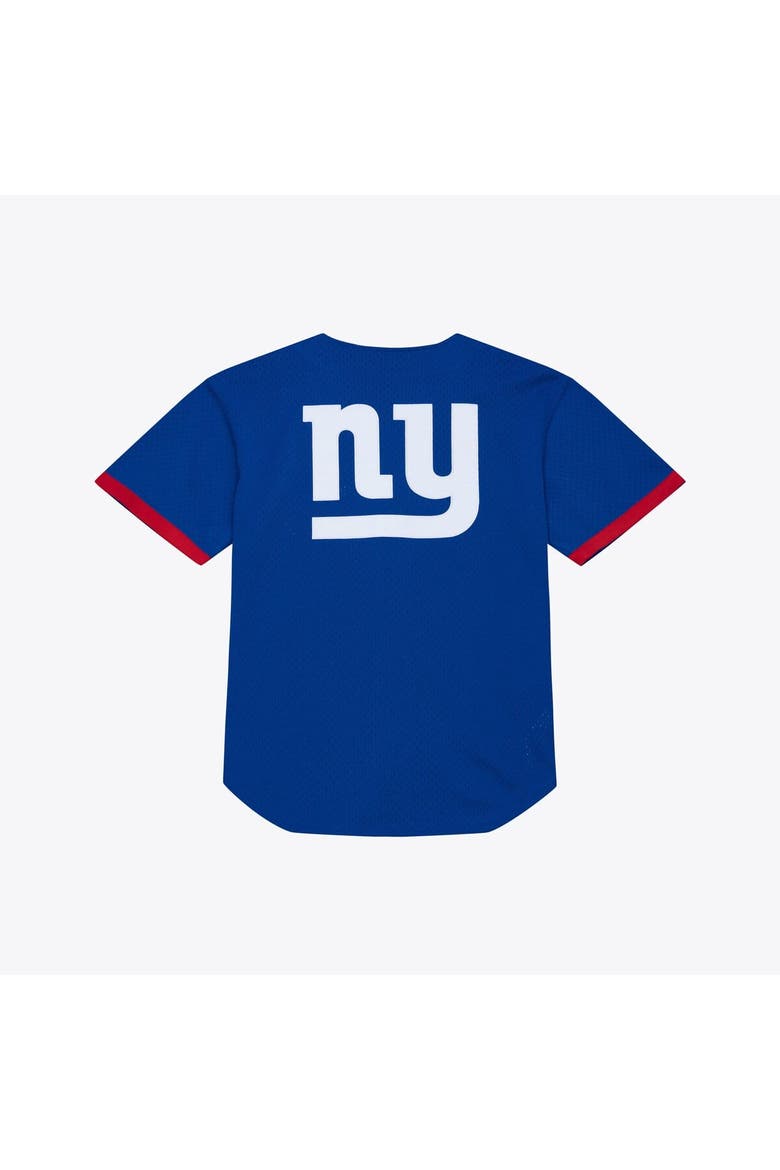 Men's Mitchell & Ness  Royal New York Giants Head Coach Mesh Full-Button Fashion Jersey, Alternate, color, Royal