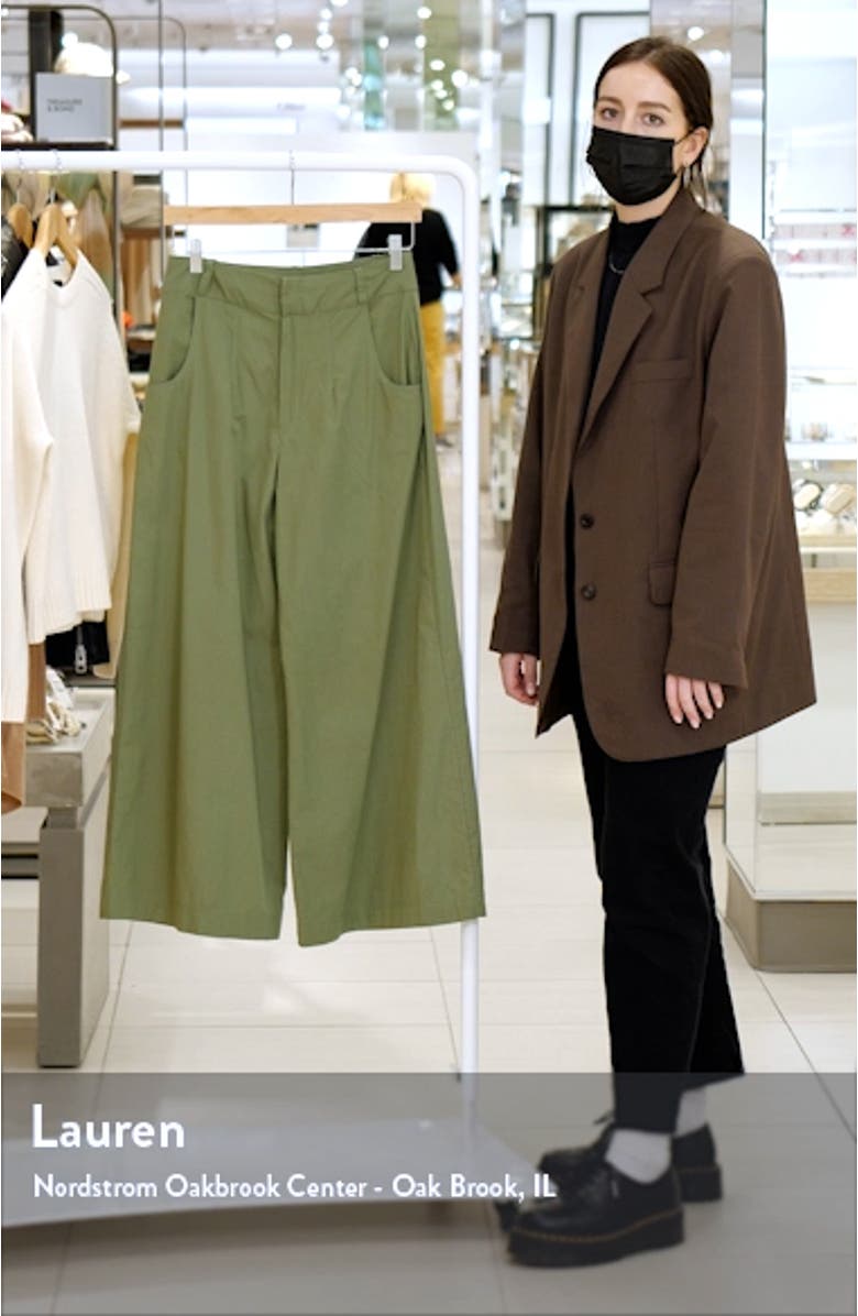 Menorca Crop Wide Leg Cotton Pants, sales video thumbnail