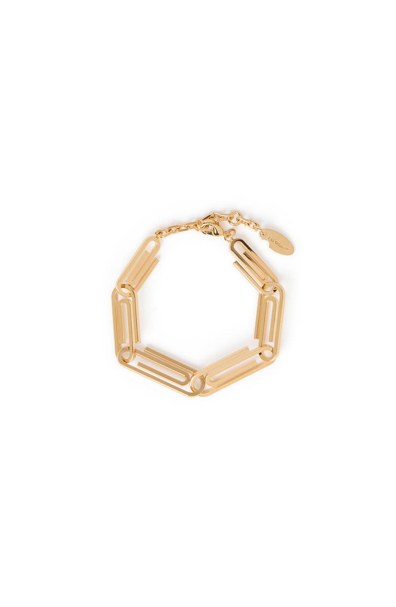 OFF WHITE Women's Paperclip Chain Bracelet, Main, color, Gold