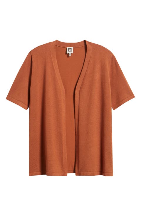 Newport Open Front Elbow Sleeve Cardigan (Petite)