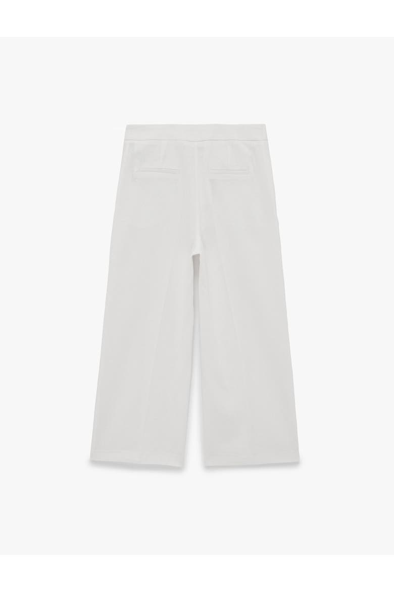 Mid Rise Linen Blend Wide Leg Trousers, Alternate, color, WHITE