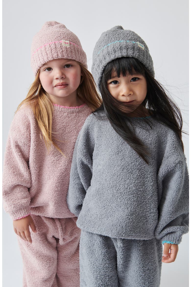 High Pile Fleece Recycled Polyester Sweater, Alternate, color, ASH ROSE