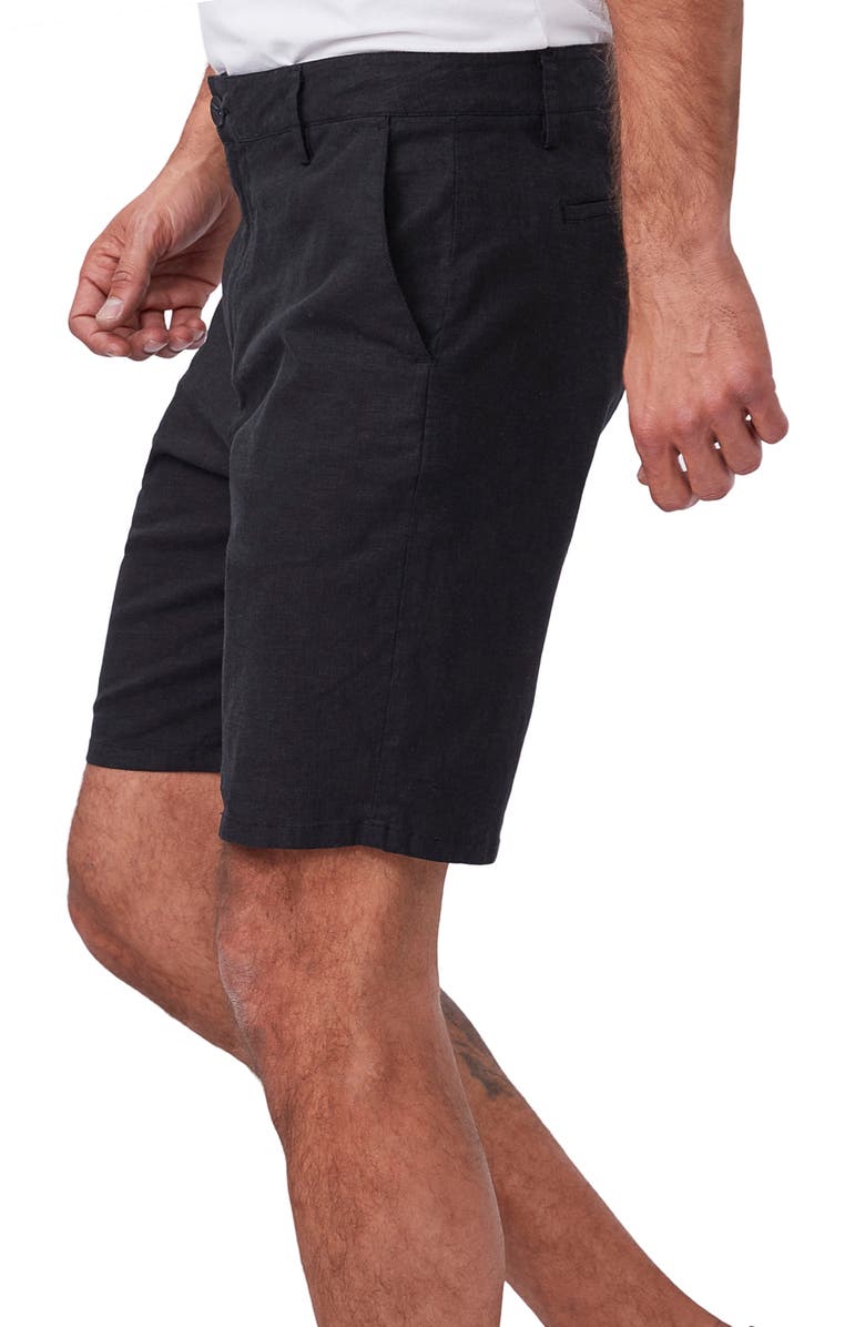 PAIGE Thompson Slim Fit Linen Blend Shorts, Alternate, color, 