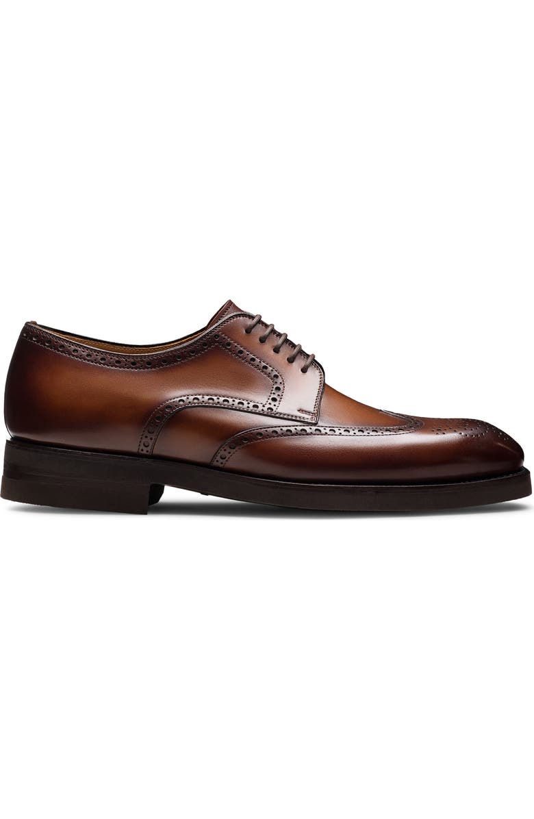 Magnanni Elian Wingtip Derby, Alternate, color, Cognac