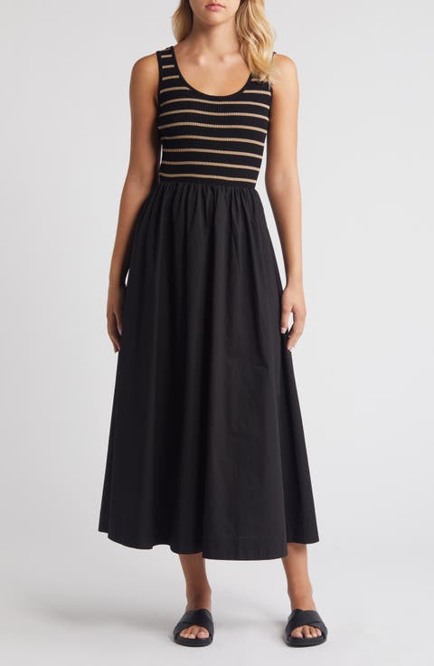Ribbed Bodice Maxi Sundress