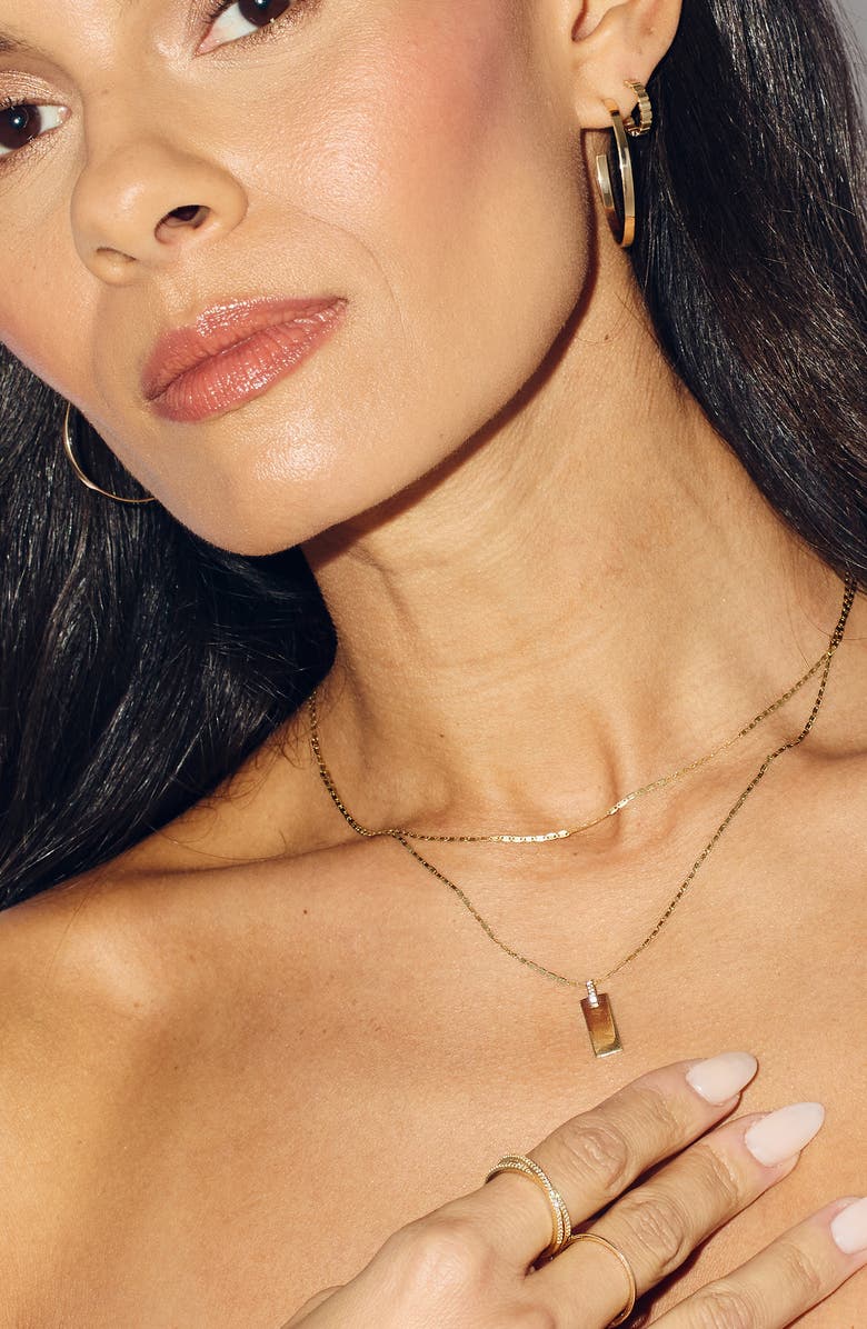 LANA 14K Gold Tag Link Pendant Necklace, Alternate, color, 