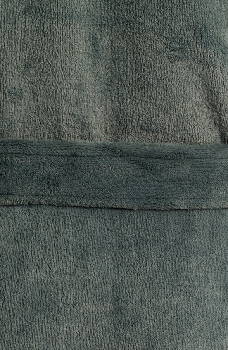 Nordstrom Fleece Hooded Robe, Alternate, color, Green Balsam