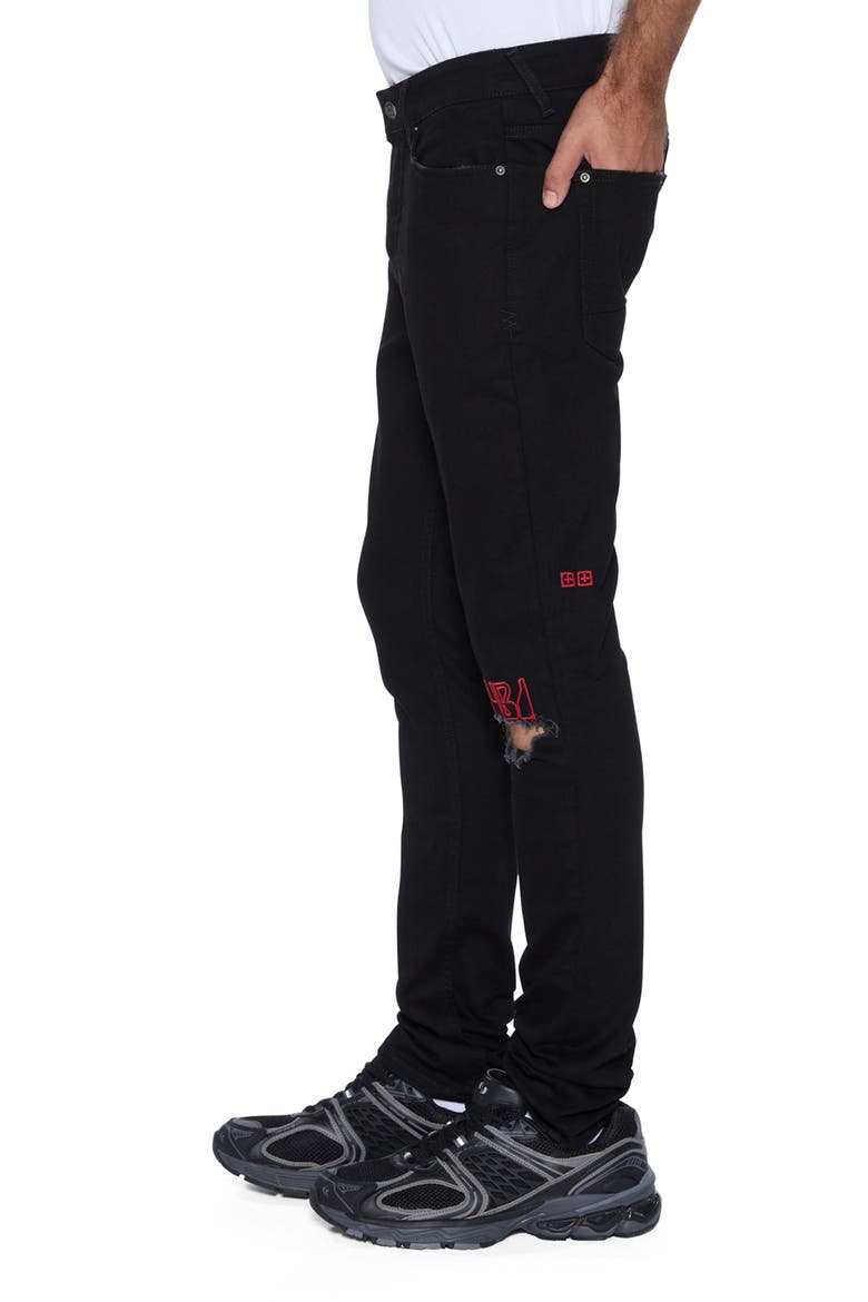 Van Winkle Sting Skinny Jeans, Alternate, color, BLACK